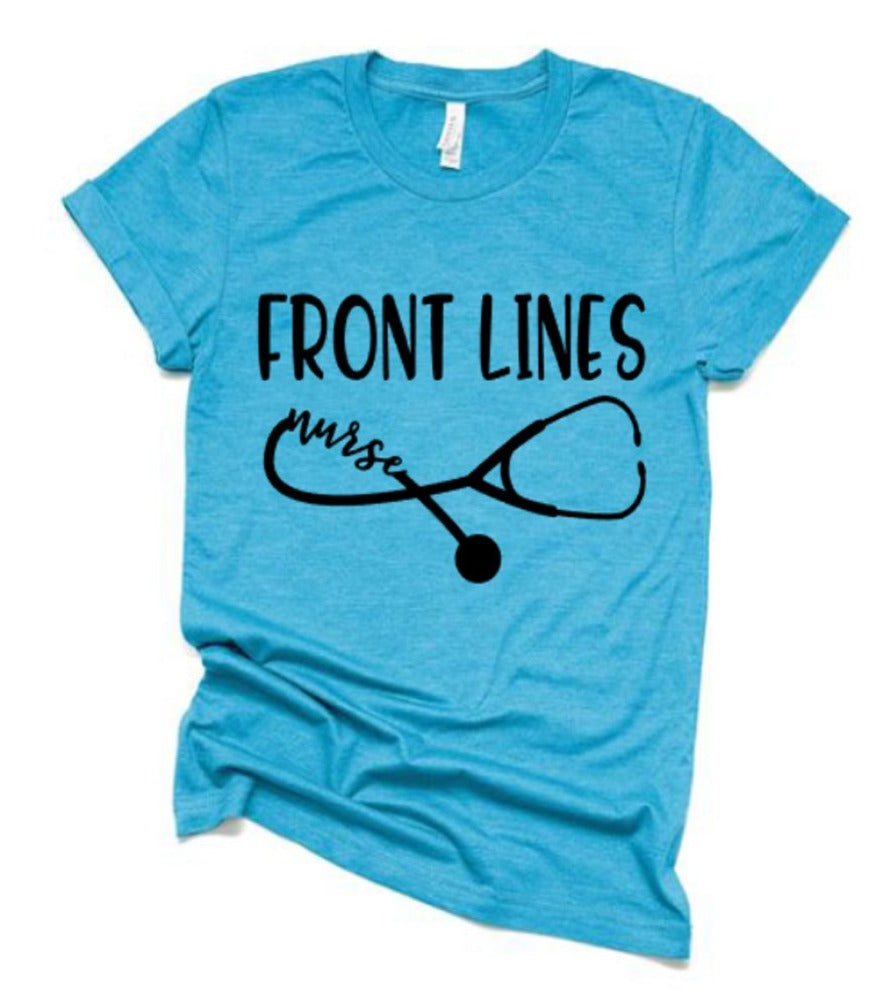 Nurse Shirts |Front Lines Nurse Mom Boss Nurse Shirt Bella