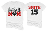 Glitter Football Shirt | Football Mom Shirts | Football Shirts | Cute Football Mom Shirts | Bella Canvas T-shirt