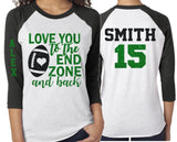 Love you to the end zone