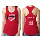 Glitter Football Mom Shirt | Football Racerback Tank | Football Shirts | Football Mom Shirts | Customize Team & Colors