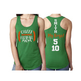 Glitter Football  Mom Tank Top | Football Tank Top | Two Numbers |  Racerback Tank Top | Customize