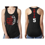 Glitter Football Mom Shirt | Football Racerback Tank | I'll Always Be Your Biggest Fan | Customize with your Team & Colors