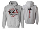 Glitter Football and Cheer Hoodie | Mom Football and Cheer Hoodie Glitter | Customize with your Team & Colors
