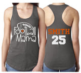 Glitter Football Mama Tank Top | Glitter Football Shirt | Custom Football Tank | Mom Football Tank | Football Tank Top |Customize Colors