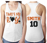 Glitter Football  Mom Tank Top | That's My Boy  | Racerback Tank Top | Football Tank Top | Customize Colors