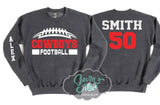 Football Crewneck Sweatshirt |  Football Spirit Wear | Custom Football | Crewneck Sweatshirt | Football Spirit Wear
