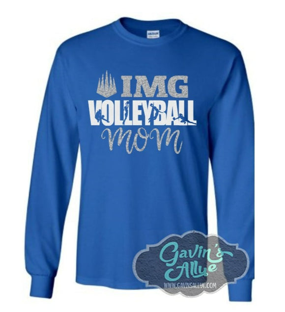 Glitter Volleyball Shirt |Long Sleeve T-shirt | Customize | Youth or Adult