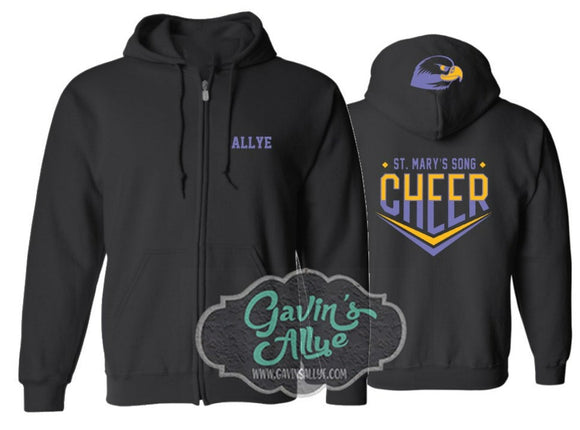 Glitter Cheer Zip Hoodie