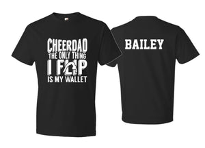 Cheer Dad Shirt| Short Sleeve T-shirt | Cheer Shirt | Cheer Spirit Wear | Customize your team & colors