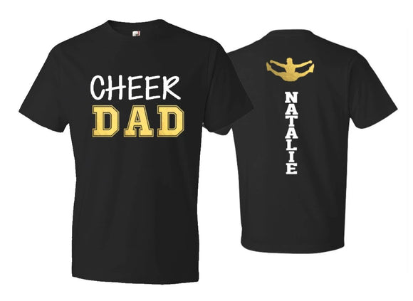 Cheer Dad Shirt| Short Sleeve T-shirt | Cheer Shirt | Cheer Spirit Wear | Customize your team & colors