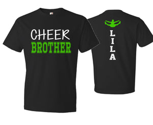 Cheer Brother Shirt| Short Sleeve T-shirt | Cheer Shirt | Cheer Spirit Wear | Customize your team & colors