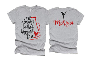 Glitter Cheer Shirt | Cheer Tshirts | Cheerleading Shirts | Biggest Fan | Cheerleader Gift | Glitter Megaphone Shirt | Bella Canvas T-shirt