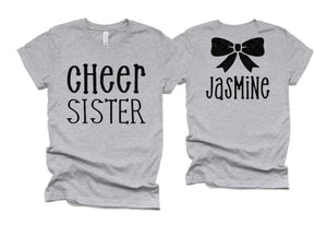 Glitter Cheer Sister Shirt | Cheer Tshirts | Cheerleading Shirts | Cheerleader Gift | Glitter Megaphone Shirt | Bella Canvas T-shirt