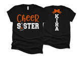 Glitter Cheer Sister Shirt | Cheer Tshirts | Cheerleading Shirts | Cheerleader Gift | Glitter Megaphone Shirt | Bella Canvas T-shirt