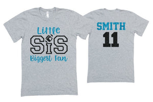 Glitter Football Sister Shirt | Football Shirts | Football Sister Shirts | Bella Canvas T Shirt