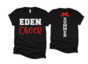 Glitter Cheer Shirt | Cheer Tshirts | Cheerleading Mom Shirts | Cheerleader Gift | Glitter Megaphone Shirt | Bella Canvas T-shirt