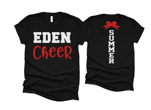 Glitter Cheer Shirt | Cheer Tshirts | Cheerleading Mom Shirts | Cheerleader Gift | Glitter Megaphone Shirt | Bella Canvas T-shirt