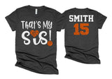 Glitter Basketball Sister Shirt | That's My Sis Basketball t-shirt | Basketball Spirit Wear | Bella Canvas Tshirt | Customize