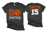 Basketball Shirt | Basketball Shirt | Basketball Bling | Basketball Spirit Wear | Bella Canvas Tshirt | Youth or Adult