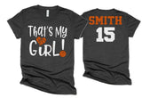 Glitter Basketball Mom Shirt | Basketball Mom Shirt | That's My Girl | Basketball Bling | Basketball Spirit Wear | Bella Canvas Tshirt | Basketball Mom Shirt |