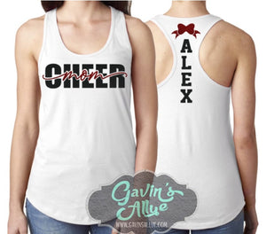 Glitter Cheer Tank Top | Cheer Mom Tank Top | Racerback Tank