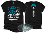 Glitter Cheer Shirt | Cheer Tshirts | Cheerleading Shirts | Biggest Fan | Cheerleader Gift | Glitter Megaphone Shirt | Bella Canvas T-shirt