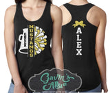 Glitter Cheer Tank Top | Cheer Mom Tank Top | Racerback Tank
