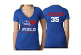 Glitter Baseball Mom Shirt | V-neck Short Sleeve Shirt | Customized Name & Colors