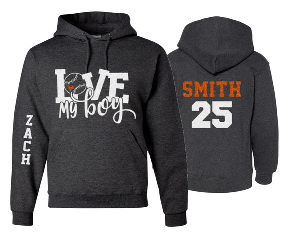 Baseball Hoodie | Customize  Colors | Baseball Mom Hoodies | Baseball Mom