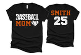 Glitter Baseball Shirt | Baseball Mom Shirt | Baseball Shirts | Custom Baseball Mom Shirts | Customize Colors