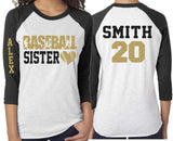 Glitter Baseball Shirt | Baseball Shirts | Baseball Sister | Baseball Spirit wear | Customize Colors | Adult