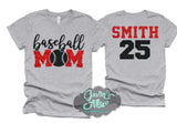 Glitter Baseball Mom Shirt | Baseball Shirt | Bella Canvas Tshirt | Customize your team & colors