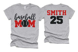 Glitter Baseball Shirt | Baseball Mom Shirt | Baseball Shirts | Custom Baseball Mom Shirts | Customize Colors