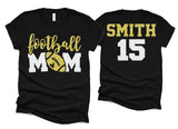 Glitter Football Shirt | Football Mom Shirts | Football Shirts | Cute Football Mom Shirts | Bella Canvas T-shirt