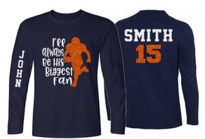 biggest fan football shirt