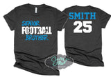 Senior Football Brother Shirt | Football Shirts | Short Sleeve T-shirt | Customize your team & colors
