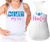 Glitter Cheer Sister Tank | Cheer Big Sister Tank | Big Sister Tank | Youth or Adult