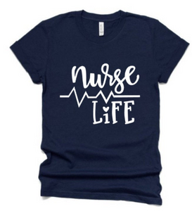 Glitter Nurse Life Shirt | Nurse Shirt | Bella Canvas Tshirt | Just Saying Shirt