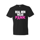 Adult Real Men Wear Pink Shirt| Short Sleeve T-shirt |Cancer Awareness