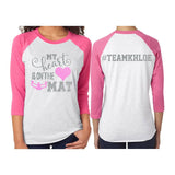 Glitter  Cheer Mom Shirt | 3/4 Sleeve Raglan | Cheer Bling | Cheer Spirit Wear | Customize  Colors