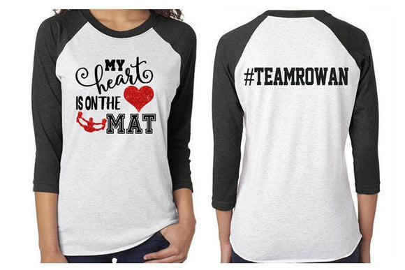 Glitter  Cheer Mom Shirt | 3/4 Sleeve Raglan | Cheer Bling | Cheer Spirit Wear | Customize  Colors