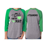Glitter  Cheer Mom Shirt | 3/4 Sleeve Raglan | Cheer Bling | Cheer Spirit Wear | Customize  Colors