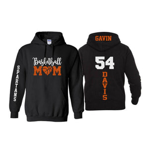 Glitter Basketball Mom Hoodie | Basketball Hoodie | Customize with your Team & Colors