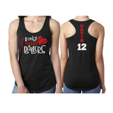 Glitter Baseball Mom Tank Top | I Only Raise Ballers | Baseball Tank Top | Customize Your Colors