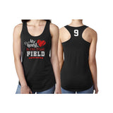Glitter My Heart is that Field | Baseball Mom Tank Top | | Customize Your Colors
