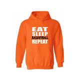 Basketball Hoodie | Eat Sleep Basketball Repeat | Basketball Spirit Wear | Customize Colors | Adult or Youth Sizes