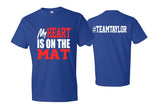 Gymnastics T-Shirt | My Heart is on the Mat | Customize with your Team & Colors