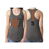 Glitter Football Mom Shirt | Football Racerback Tank | I'll Always Be Your Biggest Fan | Customize with your Team & Colors