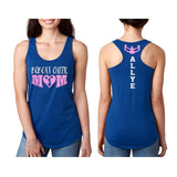 Glitter Cheer Mom Tank Top | Cheer Racerback Tank |  Customize with your Colors