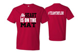 Gymnastics T-Shirt | My Heart is on the Mat | Customize with your Team & Colors